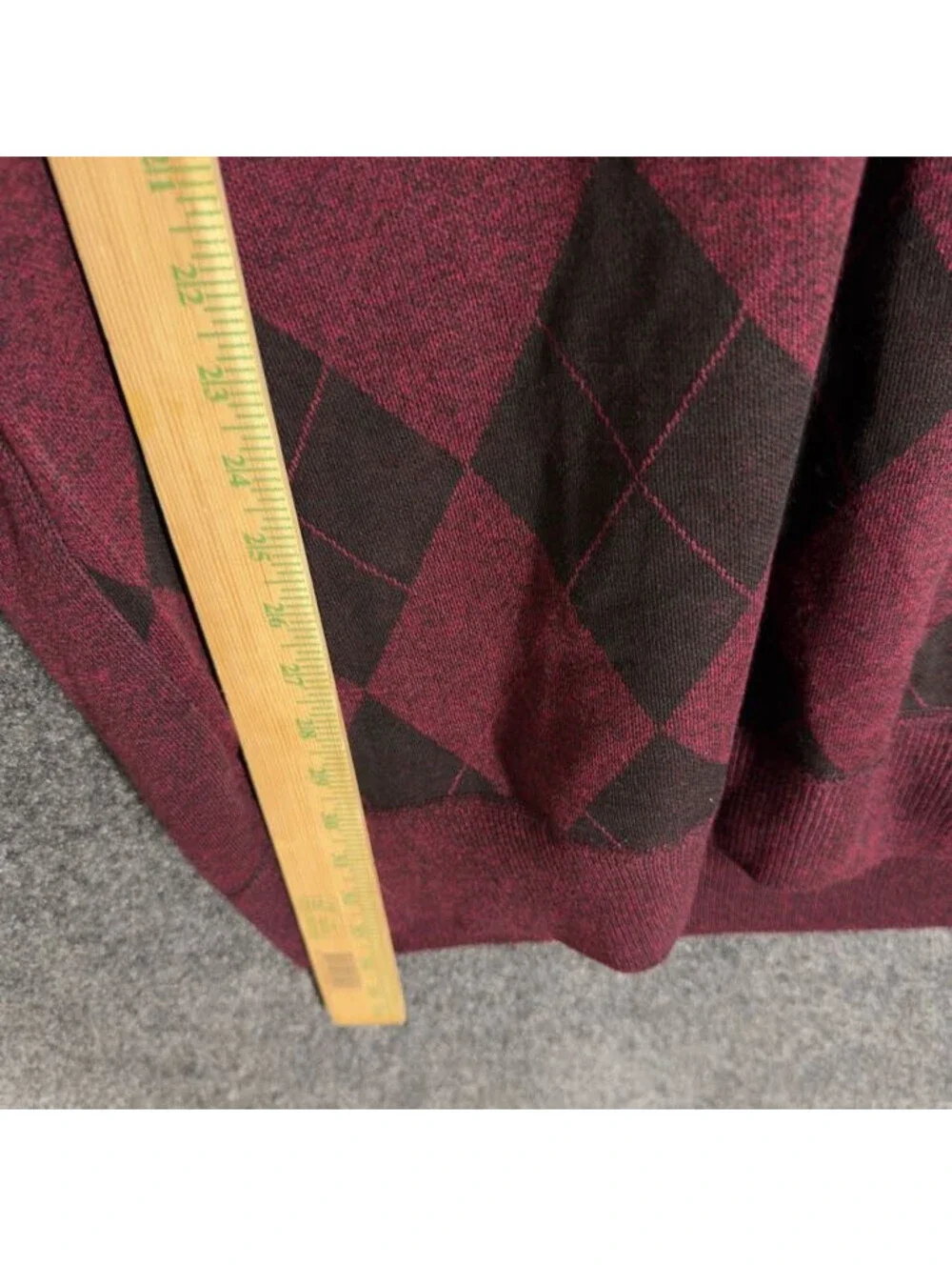 New Leonardo Gavino Vest Men 4XL Red Geometric V-Neck Sleeveless Knit Cotton
